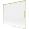 Mexen Rox parawan nawannowy 2-skrzydłowy rozsuwany 180 x 150 cm, transparent, złoty szczotkowany - 8C9-180-001-55-00
