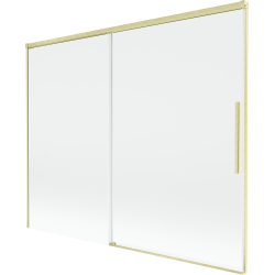 Mexen Rox parawan nawannowy 2-skrzydłowy rozsuwany 190 x 150 cm, transparent, złoty szczotkowany - 8C9-190-001-55-00