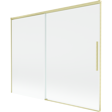 Mexen Rox parawan nawannowy 2-skrzydłowy rozsuwany 190 x 150 cm, transparent, złoty szczotkowany - 8C9-190-001-55-00