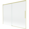 Mexen Rox parawan nawannowy 2-skrzydłowy rozsuwany 190 x 150 cm, transparent, złoty szczotkowany - 8C9-190-001-55-00