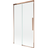 Mexen Rox parawan nawannowy 2-skrzydłowy rozsuwany 100 x 150 cm, transparent, różowe złoto - 8C9-100-001-60-00