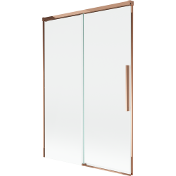 Mexen Rox parawan nawannowy 2-skrzydłowy rozsuwany 120 x 150 cm, transparent, różowe złoto - 8C9-120-001-60-00