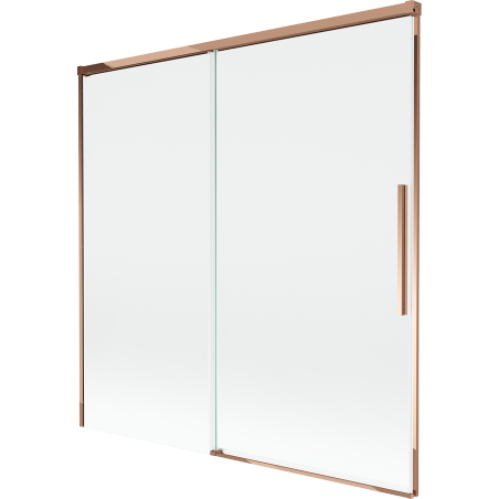 Mexen Rox parawan nawannowy 2-skrzydłowy rozsuwany 160 x 150 cm, transparent, różowe złoto - 8C9-160-001-60-00