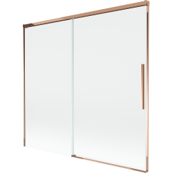 Mexen Rox parawan nawannowy 2-skrzydłowy rozsuwany 170 x 150 cm, transparent, różowe złoto - 8C9-170-001-60-00