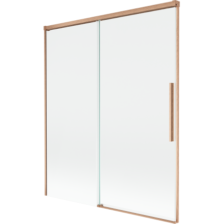 Mexen Rox parawan nawannowy 2-skrzydłowy rozsuwany 140 x 150 cm, transparent, miedź szczotkowana - 8C9-140-001-65-00