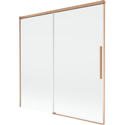 Mexen Rox parawan nawannowy 2-skrzydłowy rozsuwany 160 x 150 cm, transparent, miedź szczotkowana - 8C9-160-001-65-00