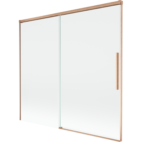 Mexen Rox parawan nawannowy 2-skrzydłowy rozsuwany 170 x 150 cm, transparent, miedź szczotkowana - 8C9-170-001-65-00