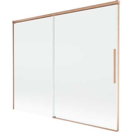 Mexen Rox parawan nawannowy 2-skrzydłowy rozsuwany 190 x 150 cm, transparent, miedź szczotkowana - 8C9-190-001-65-00