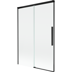 Mexen Rox parawan nawannowy 2-skrzydłowy rozsuwany 120 x 150 cm, transparent, czarny - 8C9-120-001-70-00