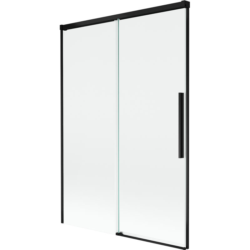 Mexen Rox parawan nawannowy 2-skrzydłowy rozsuwany 120 x 150 cm, transparent, czarny - 8C9-120-001-70-00