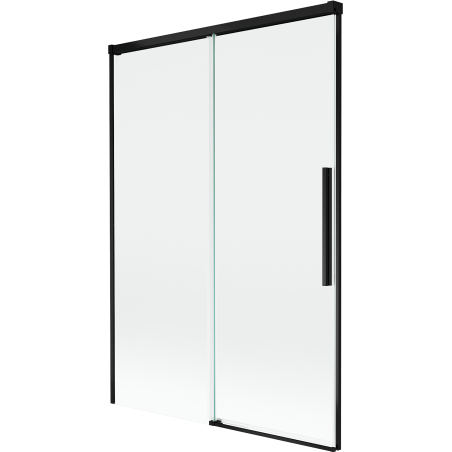 Mexen Rox parawan nawannowy 2-skrzydłowy rozsuwany 120 x 150 cm, transparent, czarny - 8C9-120-001-70-00