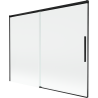 Mexen Rox parawan nawannowy 2-skrzydłowy rozsuwany 190 x 150 cm, transparent, czarny - 8C9-190-001-70-00