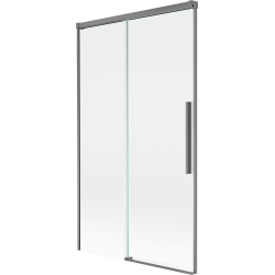 Mexen Rox parawan nawannowy 2-skrzydłowy rozsuwany 100 x 150 cm, transparent, gun metal - 8C9-100-001-95-00