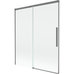 Mexen Rox parawan nawannowy 2-skrzydłowy rozsuwany 140 x 150 cm, transparent, gun metal - 8C9-140-001-95-00