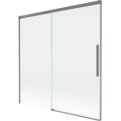 Mexen Rox parawan nawannowy 2-skrzydłowy rozsuwany 160 x 150 cm, transparent, gun metal - 8C9-160-001-95-00