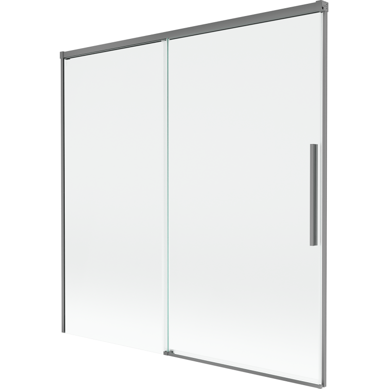 Mexen Rox parawan nawannowy 2-skrzydłowy rozsuwany 160 x 150 cm, transparent, gun metal - 8C9-160-001-95-00