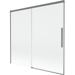 Mexen Rox parawan nawannowy 2-skrzydłowy rozsuwany 170 x 150 cm, transparent, gun metal - 8C9-170-001-95-00