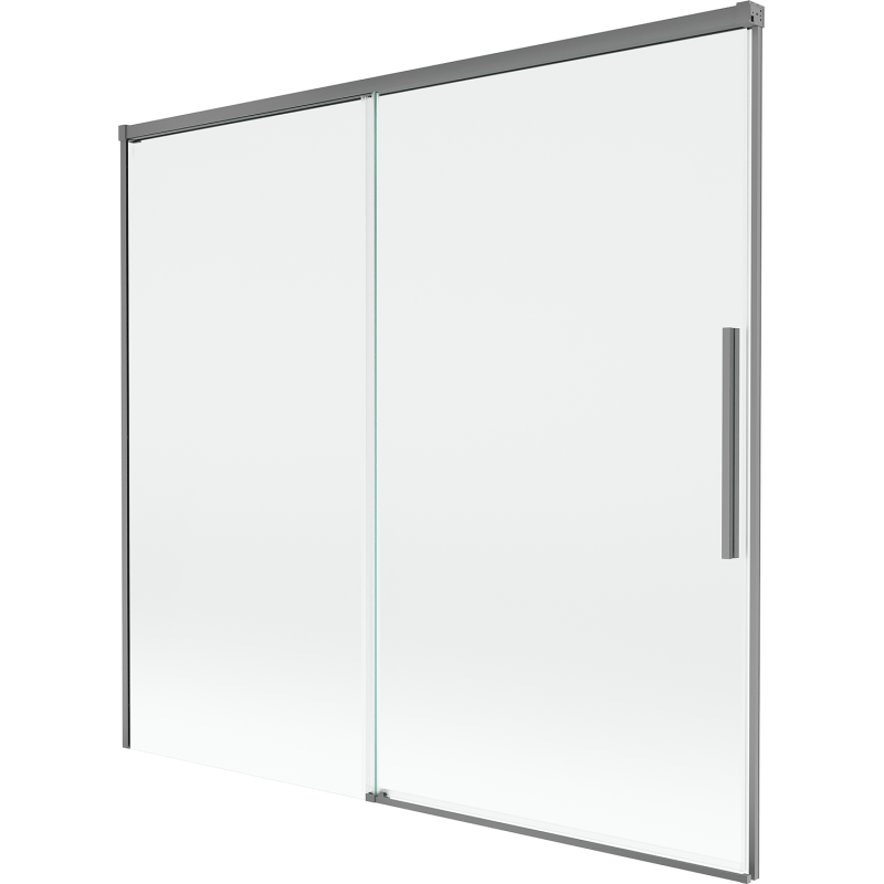 Mexen Rox parawan nawannowy 2-skrzydłowy rozsuwany 170 x 150 cm, transparent, gun metal - 8C9-170-001-95-00