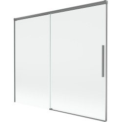 Mexen Rox parawan nawannowy 2-skrzydłowy rozsuwany 180 x 150 cm, transparent, gun metal - 8C9-180-001-95-00