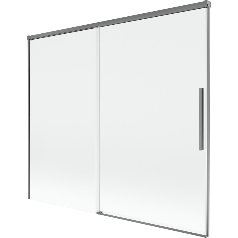 Mexen Rox parawan nawannowy 2-skrzydłowy rozsuwany 180 x 150 cm, transparent, gun metal - 8C9-180-001-95-00