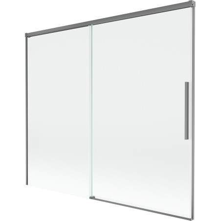 Mexen Rox parawan nawannowy 2-skrzydłowy rozsuwany 180 x 150 cm, transparent, gun metal - 8C9-180-001-95-00