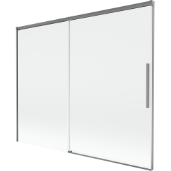 Mexen Rox parawan nawannowy 2-skrzydłowy rozsuwany 190 x 150 cm, transparent, gun metal - 8C9-190-001-95-00