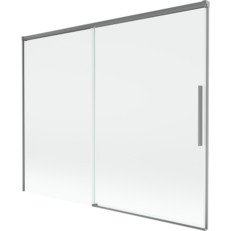 Mexen Rox parawan nawannowy 2-skrzydłowy rozsuwany 190 x 150 cm, transparent, gun metal - 8C9-190-001-95-00