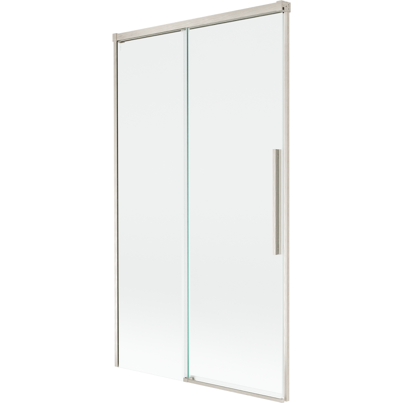 Mexen Rox parawan nawannowy 2-skrzydłowy rozsuwany 100 x 150 cm, transparent, nikiel szczotkowany - 8C9-100-001-97-00
