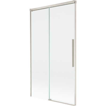 Mexen Rox parawan nawannowy 2-skrzydłowy rozsuwany 100 x 150 cm, transparent, nikiel szczotkowany - 8C9-100-001-97-00
