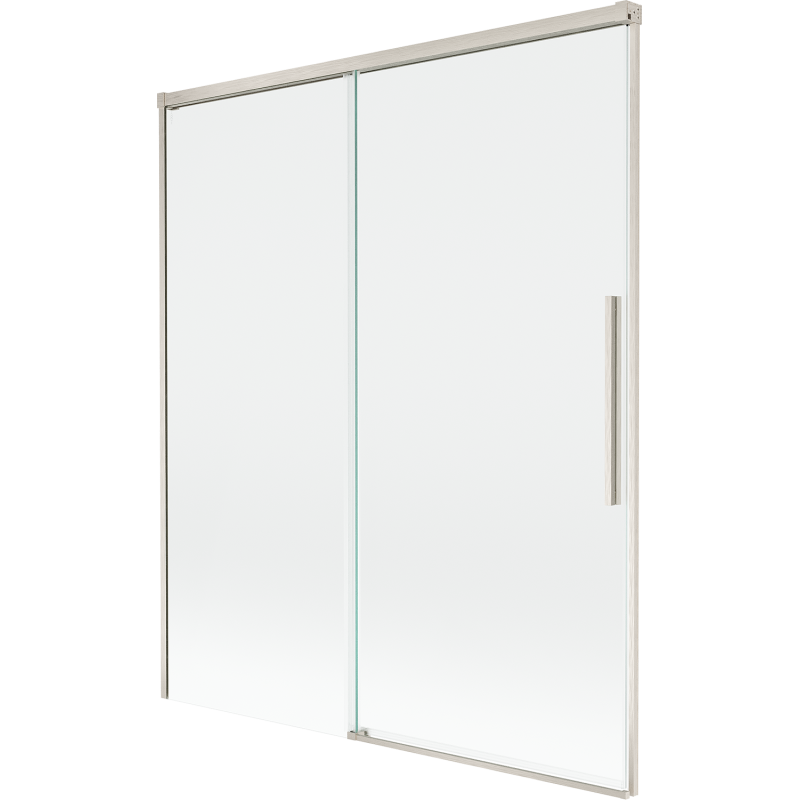 Mexen Rox parawan nawannowy 2-skrzydłowy rozsuwany 140 x 150 cm, transparent, nikiel szczotkowany - 8C9-140-001-97-00