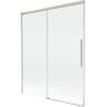 Mexen Rox parawan nawannowy 2-skrzydłowy rozsuwany 140 x 150 cm, transparent, nikiel szczotkowany - 8C9-140-001-97-00