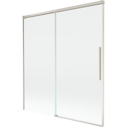 Mexen Rox parawan nawannowy 2-skrzydłowy rozsuwany 150 x 150 cm, transparent, nikiel szczotkowany - 8C9-150-001-97-00