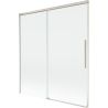 Mexen Rox parawan nawannowy 2-skrzydłowy rozsuwany 150 x 150 cm, transparent, nikiel szczotkowany - 8C9-150-001-97-00