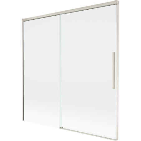 Mexen Rox parawan nawannowy 2-skrzydłowy rozsuwany 160 x 150 cm, transparent, nikiel szczotkowany - 8C9-160-001-97-00