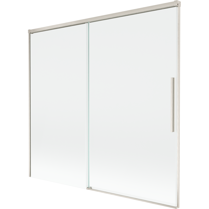 Mexen Rox parawan nawannowy 2-skrzydłowy rozsuwany 170 x 150 cm, transparent, nikiel szczotkowany - 8C9-170-001-97-00
