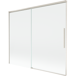 Mexen Rox parawan nawannowy 2-skrzydłowy rozsuwany 180 x 150 cm, transparent, nikiel szczotkowany - 8C9-180-001-97-00