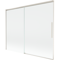 Mexen Rox parawan nawannowy 2-skrzydłowy rozsuwany 190 x 150 cm, transparent, nikiel szczotkowany - 8C9-190-001-97-00