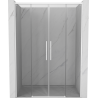 Mexen Rox Duo drzwi prysznicowe rozsuwane 140 cm, transparent, białe - 8C2-140-002-20-00