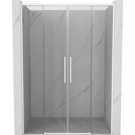 Mexen Rox Duo drzwi prysznicowe rozsuwane 160 cm, transparent, białe - 8C2-160-002-20-00