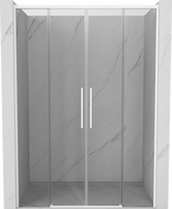 Mexen Rox Duo drzwi prysznicowe rozsuwane 160 cm, transparent, białe - 8C2-160-002-20-00