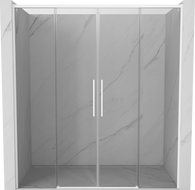 Mexen Rox Duo drzwi prysznicowe rozsuwane 170 cm, transparent, białe - 8C2-170-002-20-00