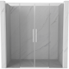 Mexen Rox Duo drzwi prysznicowe rozsuwane 190 cm, transparent, białe - 8C2-190-002-20-00