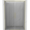Mexen Rox Duo drzwi prysznicowe rozsuwane 140 cm, transparent, złote - 8C2-140-002-50-00