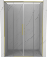 Mexen Rox Duo drzwi prysznicowe rozsuwane 140 cm, transparent, złote - 8C2-140-002-50-00