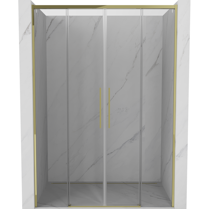 Mexen Rox drzwi prysznicowe rozsuwane 160 cm, transparent, złote - 8C2-160-002-50-00