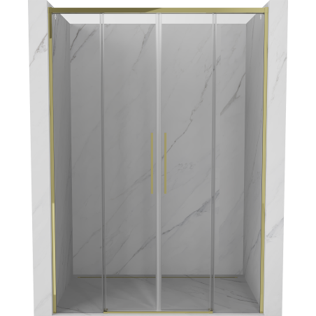 Mexen Rox Duo drzwi prysznicowe rozsuwane 160 cm, transparent, złote - 8C2-160-002-50-00