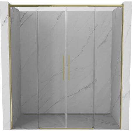 Mexen Rox Duo drzwi prysznicowe rozsuwane 180 cm, transparent, złote - 8C2-180-002-50-00