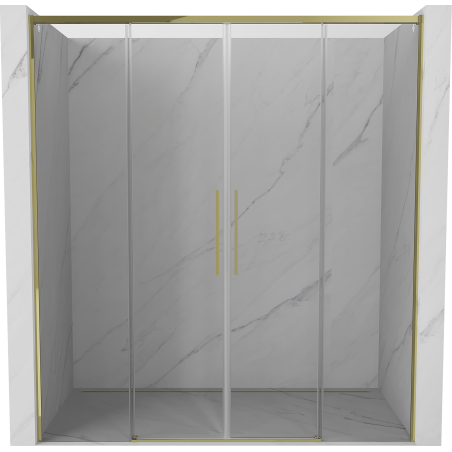 Mexen Rox Duo drzwi prysznicowe rozsuwane 190 cm, transparent, złote - 8C2-190-002-50-00