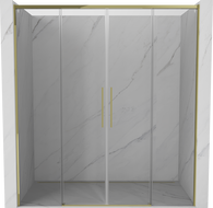 Mexen Rox Duo drzwi prysznicowe rozsuwane 190 cm, transparent, złote - 8C2-190-002-50-00