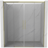 Mexen Rox Duo drzwi prysznicowe rozsuwane 200 cm, transparent, złote - 8C2-200-002-50-00
